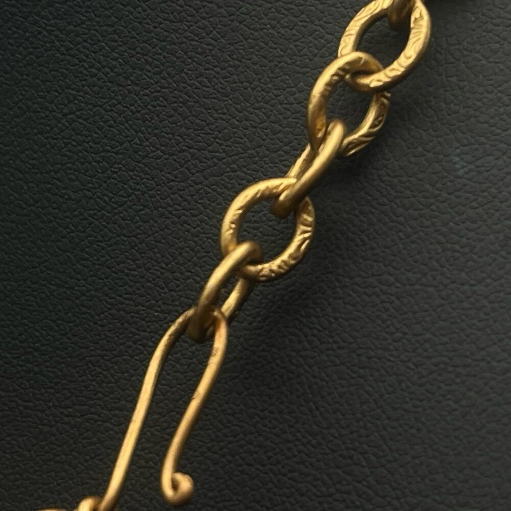 Sarah Cavender Metalworks Gold Tone Mesh Choker 15.5" Necklace Paper Tag Alabama - Picture 5 of 8